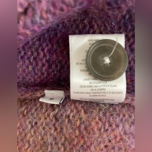 Re/Done 90s Size M Oversized Cardigan Space Dye, Blue/Pink, Retro Sweater - Picture 8 of 17